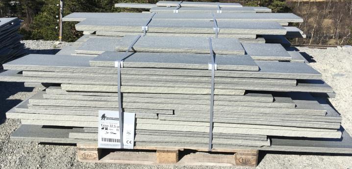 Skifer Trappetrinn Lys Oppdal B=32,5cm T=30-40