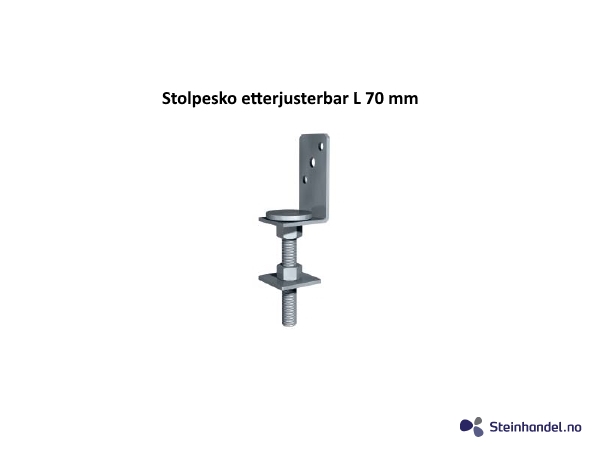 Stolpesko etterjusterbar L 70 mm