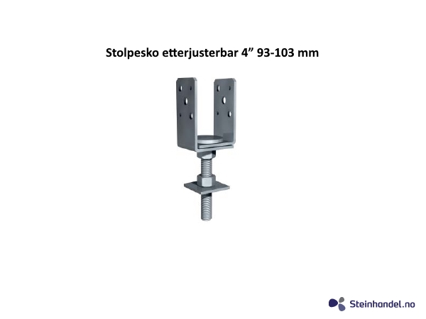 Stolpesko etterjusterbar 4 93-103 mm