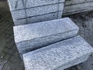 Granitt Trappetrinn 120cm Grovhugget Lys1